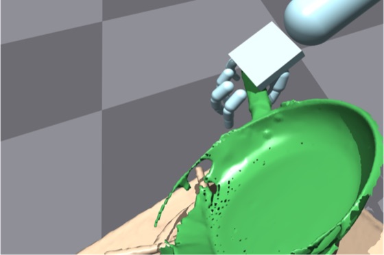 InterMimic hand grasping a pan by its handle