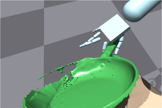 SMPL-X hand grasping a pan by its handle